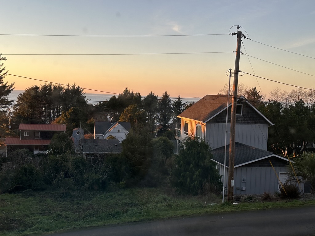 the ocean view from our former home in Yachats