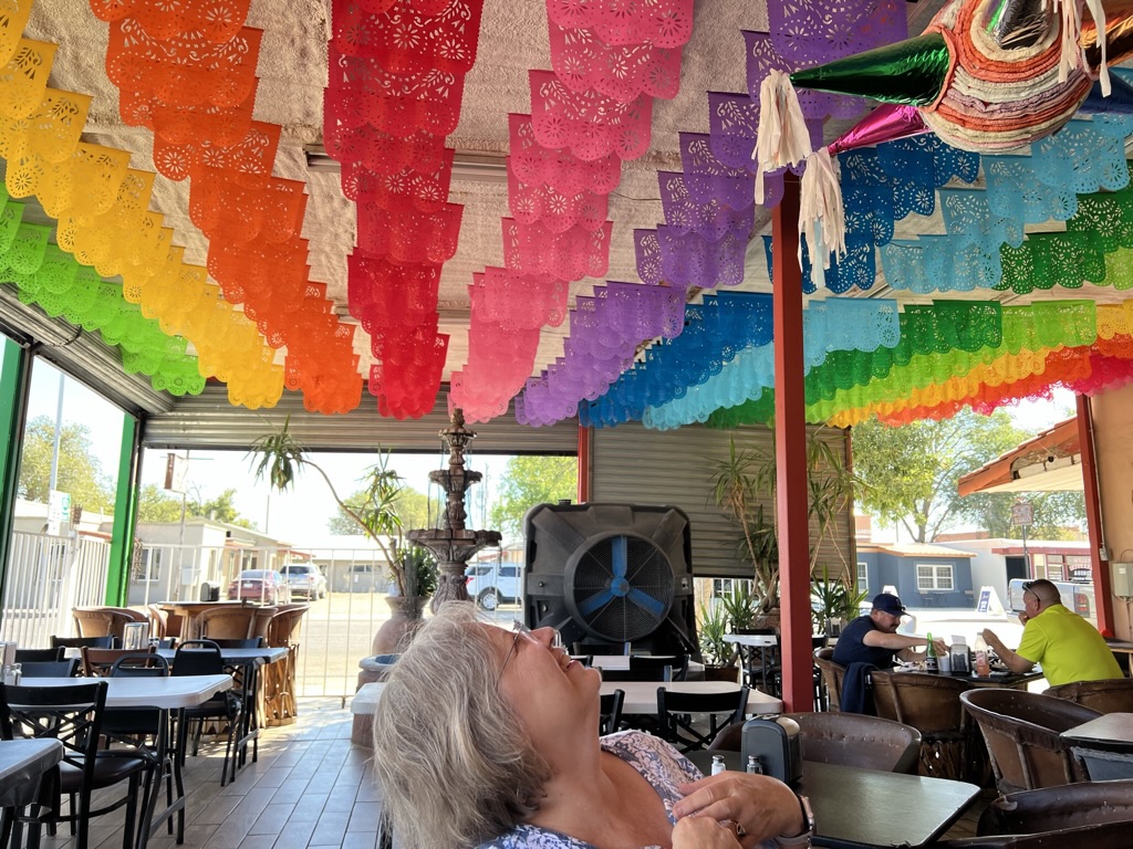 colorful ceiling, La Unica Mexican Restaurant, Willcox, AZ