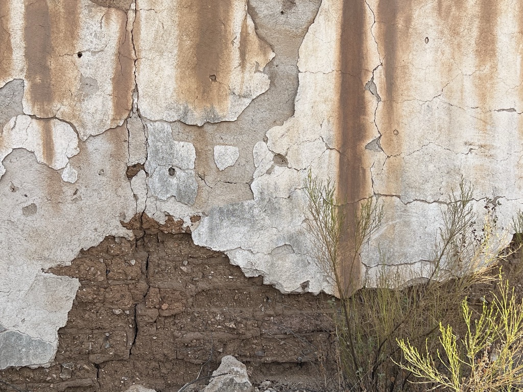 layers of wall history, Ruby ghost town near Nogales, AZ