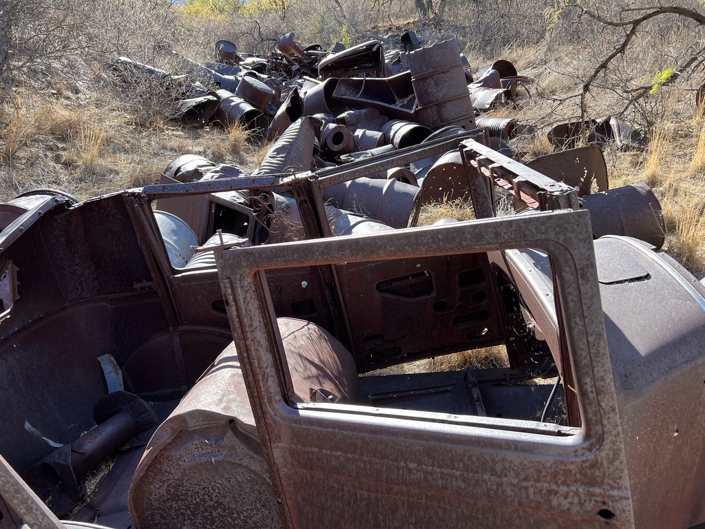 rusting metal, Ruby ghost town near Nogales, AZ